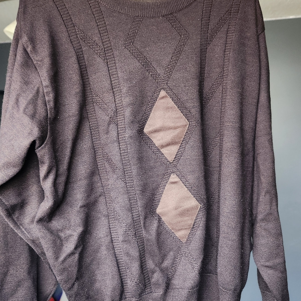 Sergio Louis Mens Medium Two Toned Knit Pullover‎ Sweater.